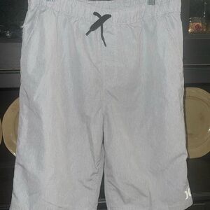 Gray Youth Board Shorts with Logo